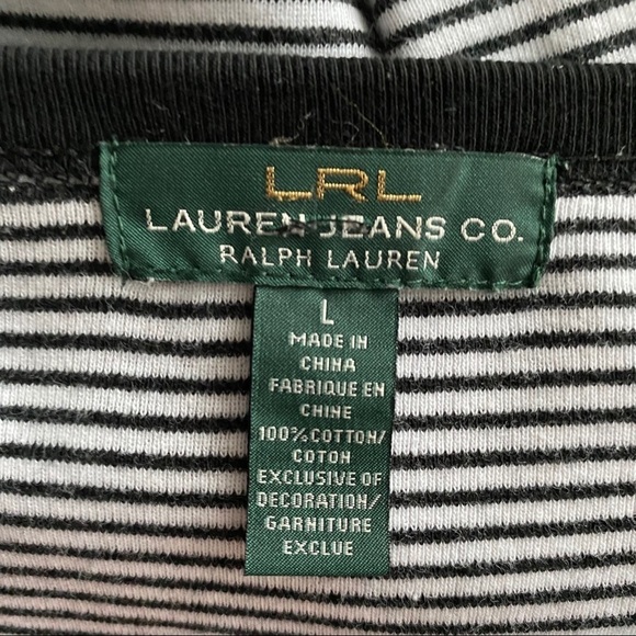 Lauren Ralph Lauren Nautical Tee Long Sleeves L - Picture 6 of 8